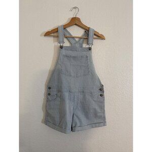 Wonder Nation Girls White Blue Overall Shorts Size XXL (18)